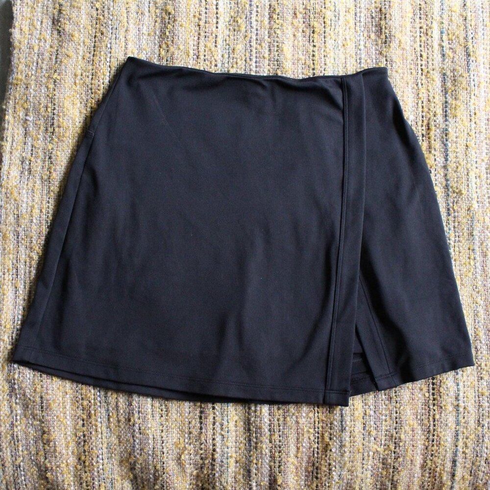 Girlfriend Collective High-Waisted Black Athletic Skort